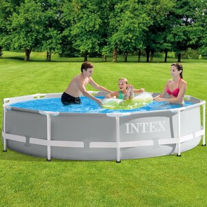 Каркасный бассейн 26702 Intex Prism Frame 305*76 см серый, картриджный фильтр INTEX фото 2