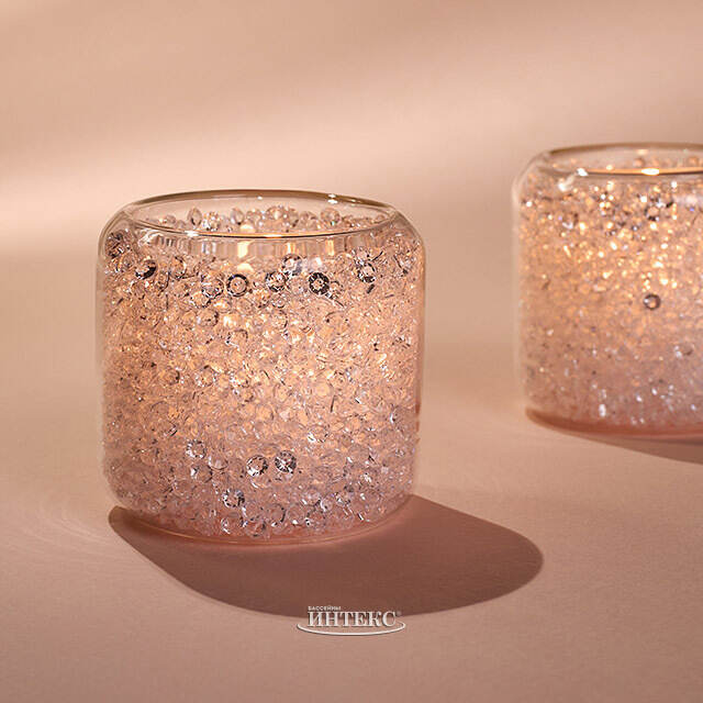 Подсвечник стакан Bebe Diamond 6 см, стекло EDG