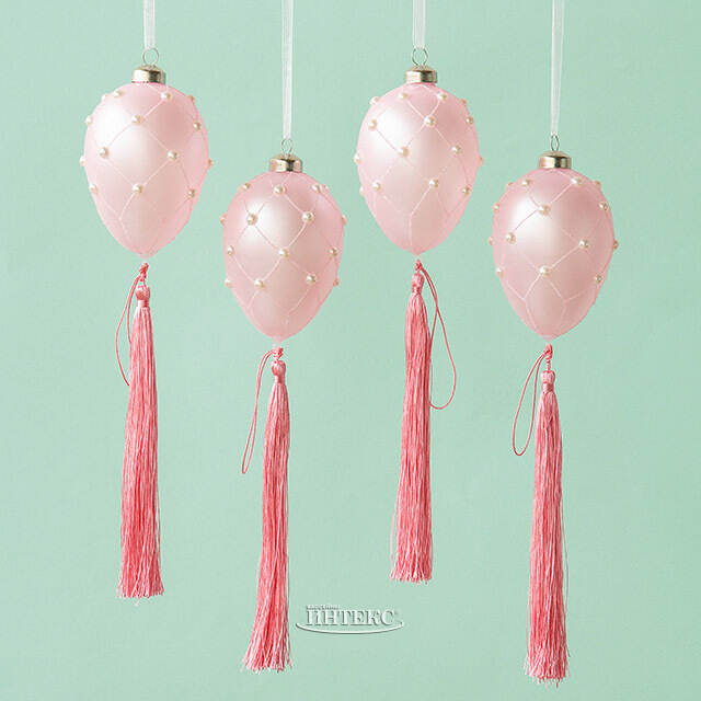 Набор пасхальных украшений Pinky Eggs 11 см, 4 шт, подвеска EDG