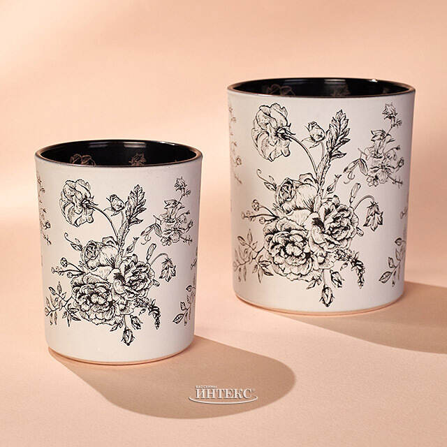 Набор стеклянных подсвечников De Fleurs: Peony 8-10 см, 2 шт Boltze