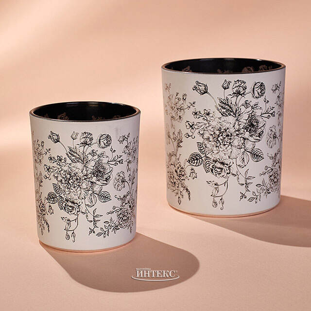 Набор стеклянных подсвечников De Fleurs: Rosette 8-10 см, 2 шт Boltze
