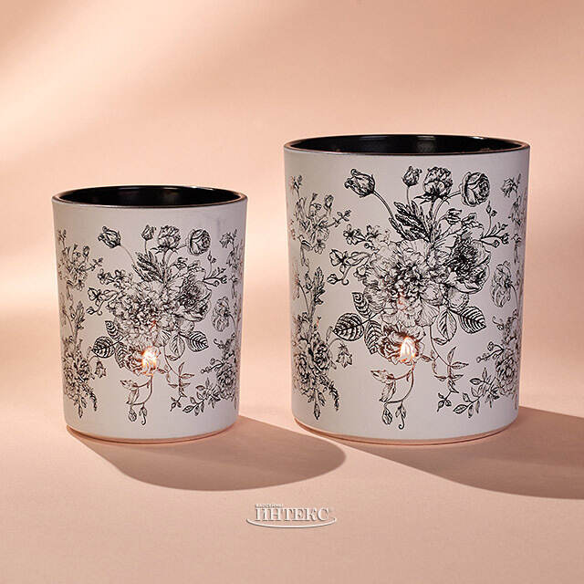 Набор стеклянных подсвечников De Fleurs: Rosette 8-10 см, 2 шт Boltze