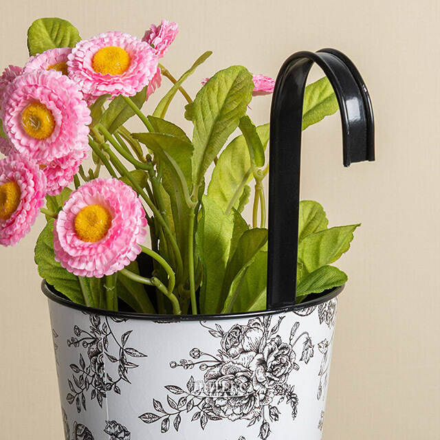 Подвесное кашпо-ведерко для балкона De Fleurs 24*19 см, металл Boltze