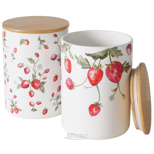 Банка для хранения Sweet Strawberries 17 см, 2 шт Boltze