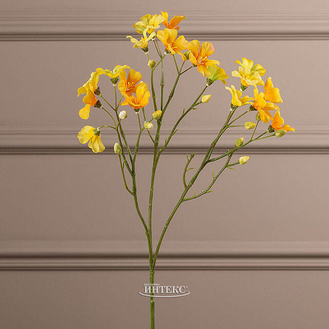 Искусственная ветка Оксалис - Serene Happiness 55 см желтая EDG