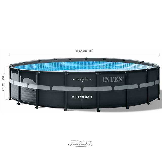 Каркасный бассейн 26330 Intex Ultra XTR Frame 549*132 см, песочный фильтр, аксессуары INTEX