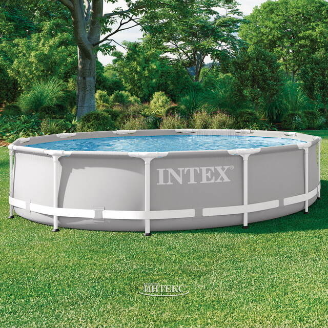 Каркасный бассейн 26710 Intex Prism Frame 366*76 см серый INTEX