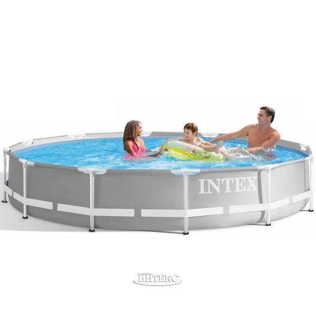 Каркасный бассейн 26710 Intex Prism Frame 366*76 см серый INTEX