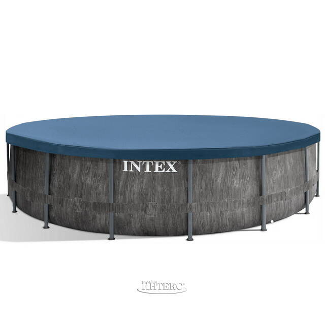 Каркасный бассейн 26742 Intex GreyWood Prism Frame 457*122 см, картриджный фильтр, аксессуары INTEX