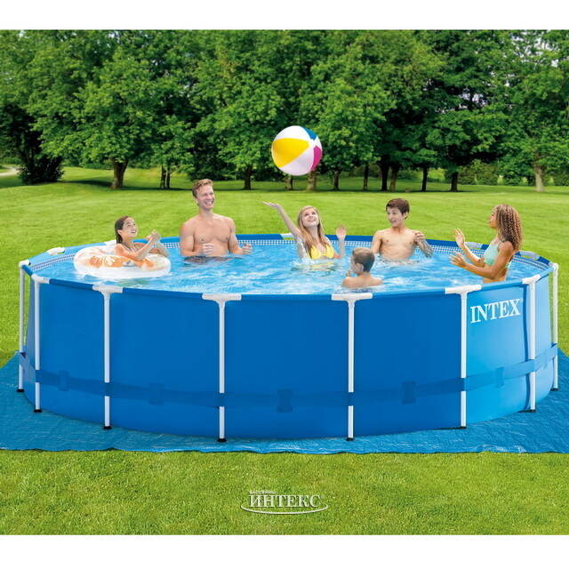 Каркасный бассейн 28242 Intex Metal Frame 457*122 см, фильтр-насос, аксессуары INTEX