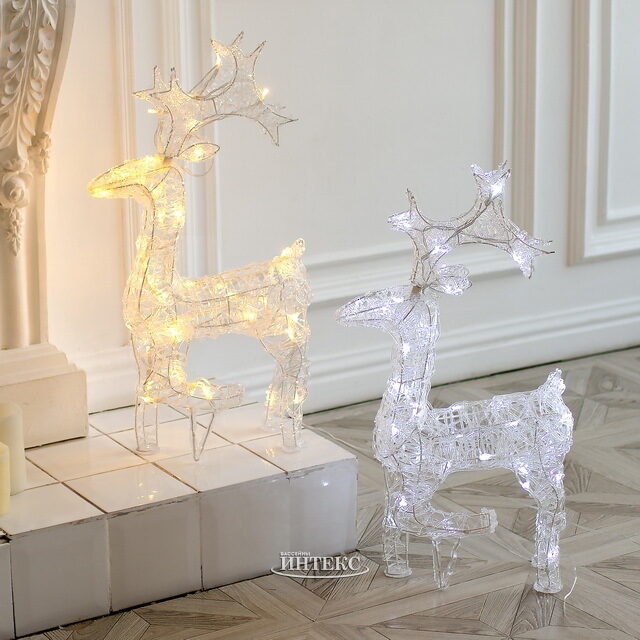 Светодиодный олень Клифтон 58 см, 40 холодных белых LED ламп, IP44 Winter Deco