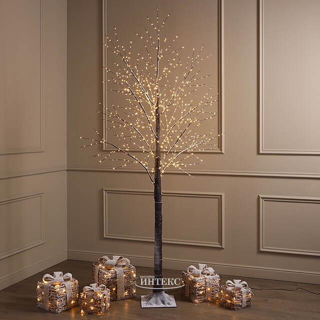 Светодиодное дерево Cunnington 210 см, 750 теплых белых микро LED ламп, IP44 Winter Deco