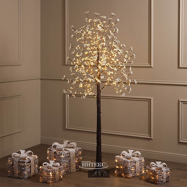 Светодиодное дерево Glenrothes 180 см, 400 теплых белых LED ламп, IP44 Winter Deco