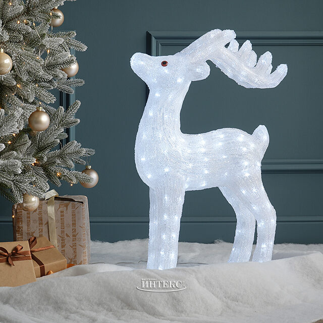 Светодиодная фигура Олень Эклер 74 см, 160 холодных белых LED ламп, IP44 Winter Deco