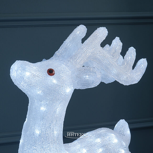 Светодиодная фигура Олень Эклер 74 см, 160 холодных белых LED ламп, IP44 Winter Deco