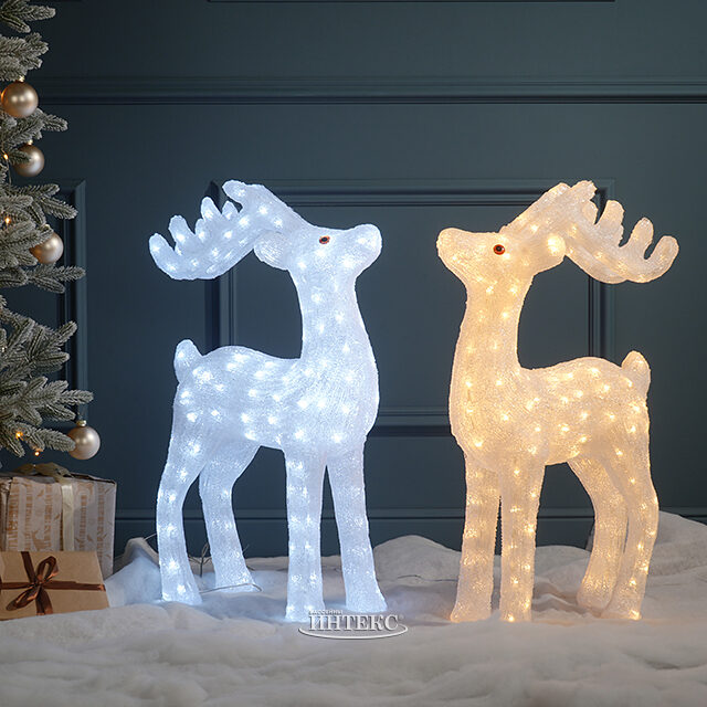 Светодиодная фигура Олень Эклер 74 см, 160 холодных белых LED ламп, IP44 Winter Deco