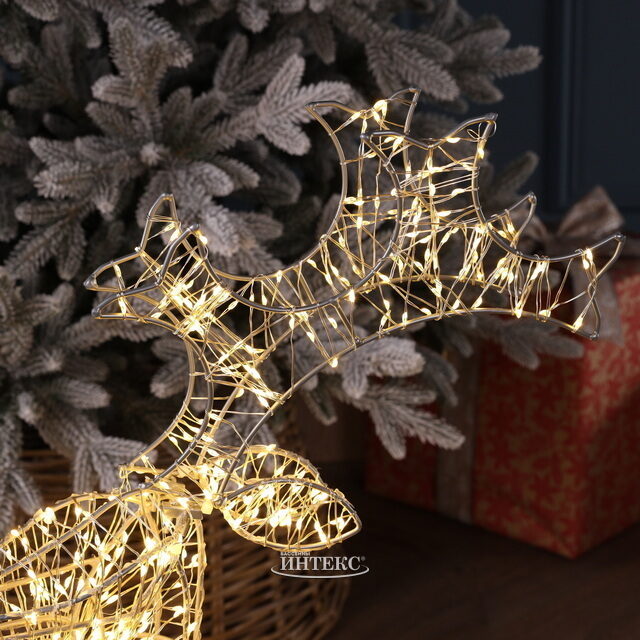 Светодиодная фигура Олень Фьюри 63 см, 1000 теплых белых LED ламп, IP44 Winter Deco