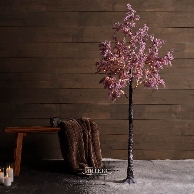 Светодиодное дерево Pink Cercis 180 см, 180 теплых белых микро LED ламп, IP44 Kaemingk