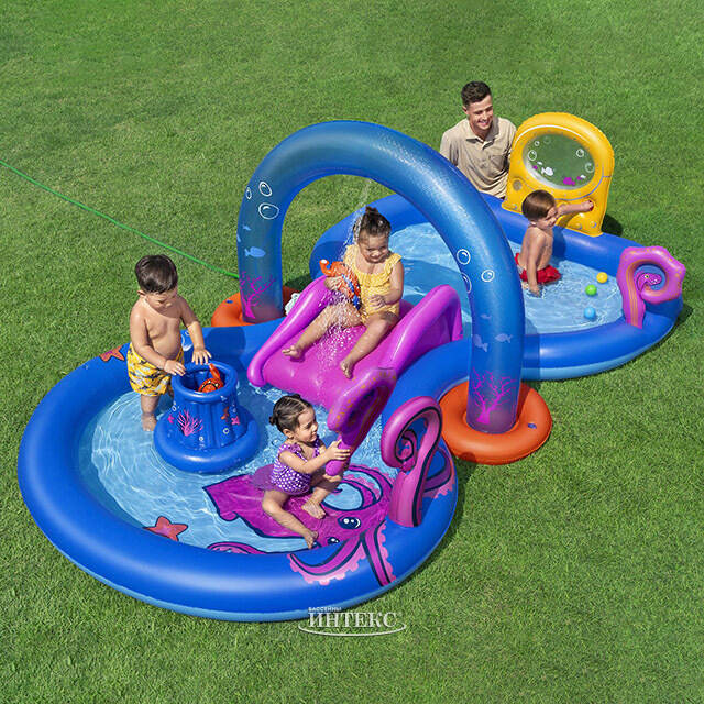 Игровой центр Sea Odyssey 330*188*117 см, с горкой и фонтаном Bestway