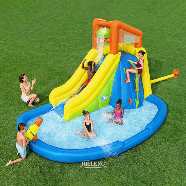 Водный игровой центр с горкой и стеной для скалолазания Mount Splashblast 435*286*267 см Bestway