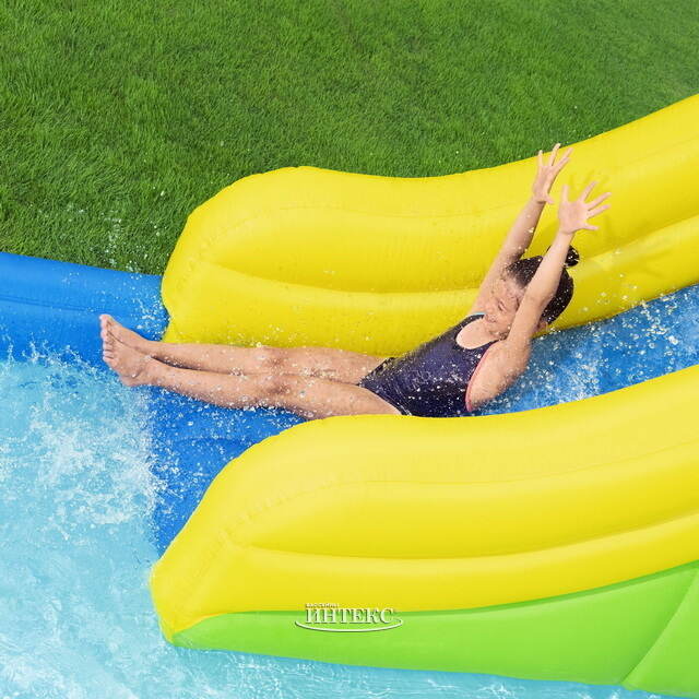 Водный игровой центр с горкой и стеной для скалолазания Mount Splashblast 435*286*267 см Bestway