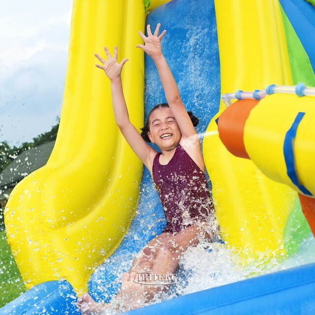 Водный игровой центр с горкой и стеной для скалолазания Mount Splashblast 435*286*267 см Bestway