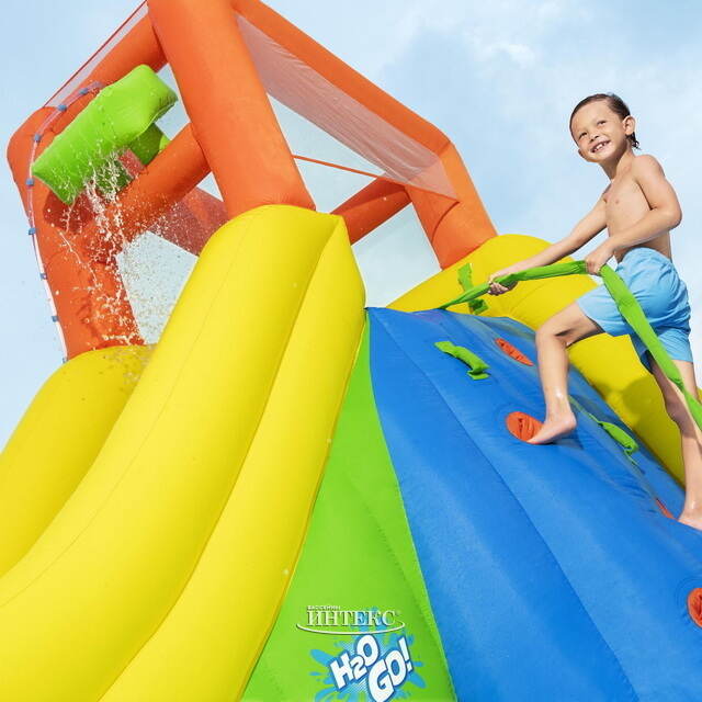 Водный игровой центр с горкой и стеной для скалолазания Mount Splashblast 435*286*267 см Bestway