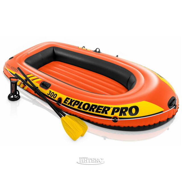 Надувная лодка Explorer Pro-300-Set 244*117*36 см + насос и весла INTEX