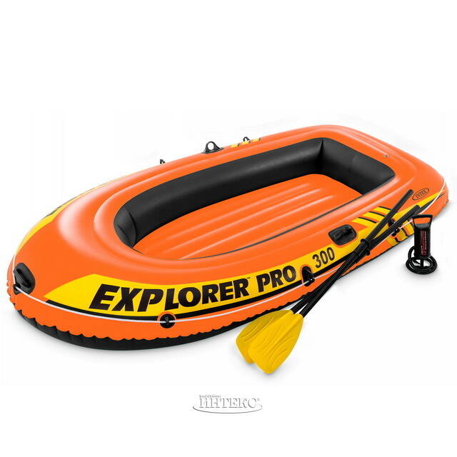Надувная лодка Explorer Pro-300-Set 244*117*36 см + насос и весла INTEX