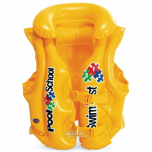 Надувной жилет желтый, 3-6 лет INTEX