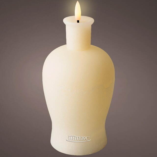 Светодиодная свеча с имитацией пламени Pieta: Rondanini Crema 21 см на батарейках Kaemingk