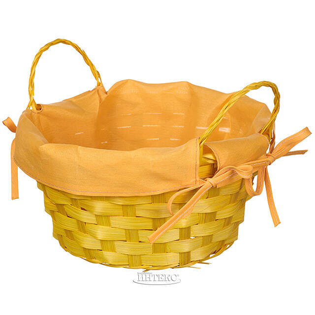 Декоративная корзина Simple 21*9 см желтая Koopman