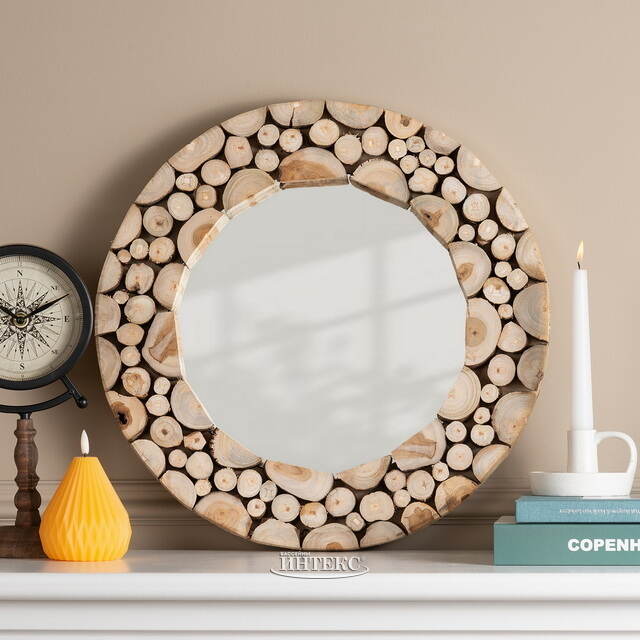 Настенное зеркало Bastoncini di Legno 50 см, круглое Koopman