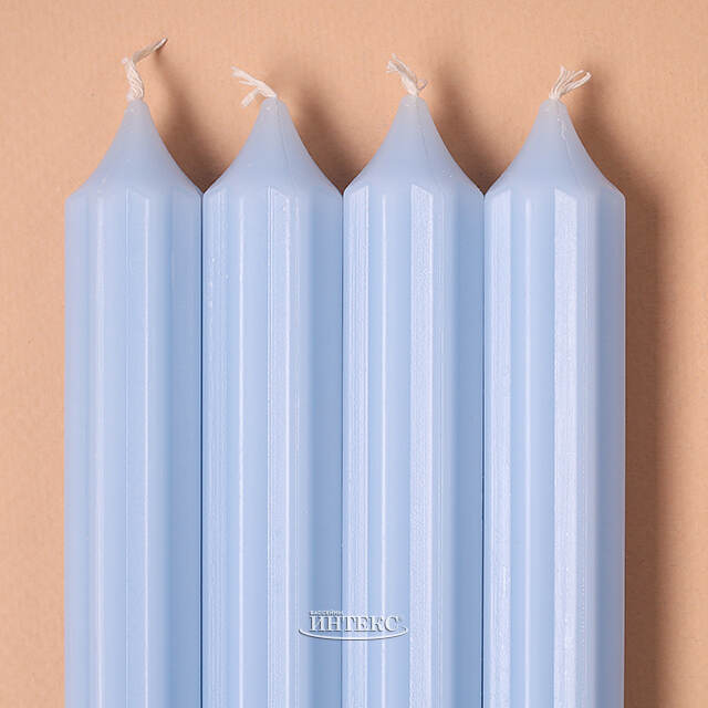 Высокие свечи 30 см Астерия светло-голубые, 4 шт Candleslight