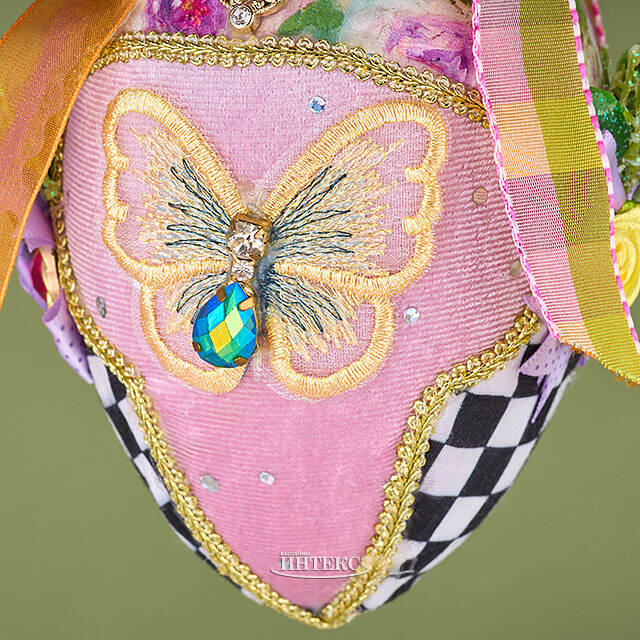 Коллекционная елочная игрушка Яйцо - Kaleidoscope of Flora 13 см Mark Roberts