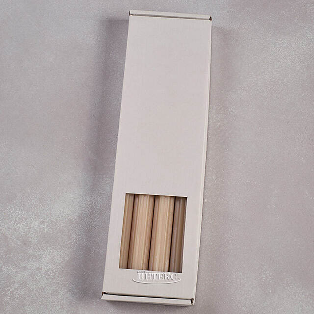 Высокие свечи 30 см Астерия топленое молоко, 4 шт Candleslight