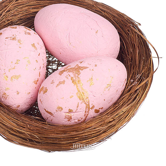 Пасхальное украшение Гнездо Pink Egg 7 см Due Esse Christmas