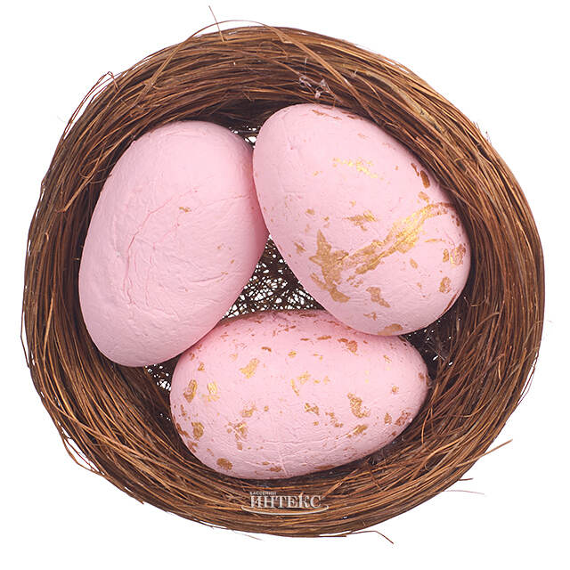 Пасхальное украшение Гнездо Pink Egg 7 см Due Esse Christmas