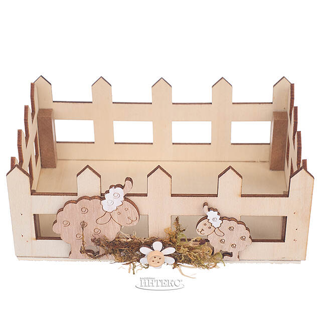 Декоративная корзина Пасхальные Овечки 16*11 см Due Esse Christmas