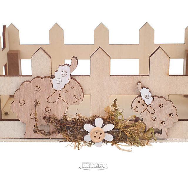 Декоративная корзина Пасхальные Овечки 16*11 см Due Esse Christmas