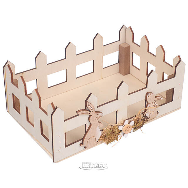 Декоративная корзина Пасхальные Кролики 16*11 см Due Esse Christmas
