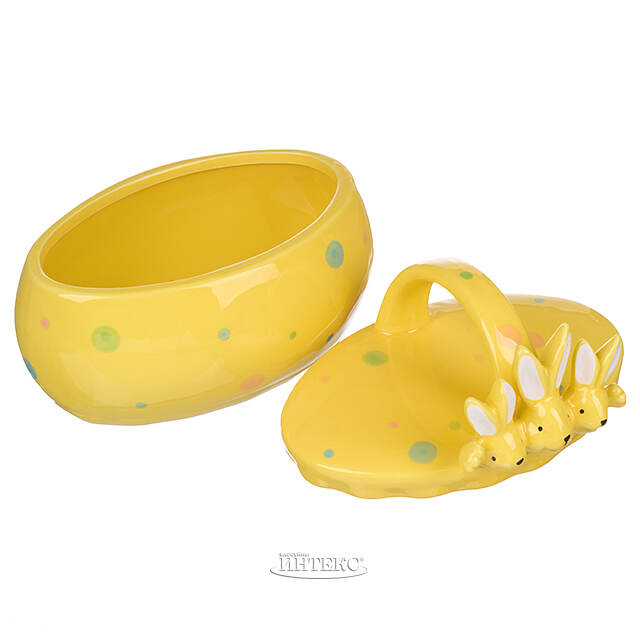 Конфетница Friendly Bunny 17*15 см желтая Due Esse Christmas
