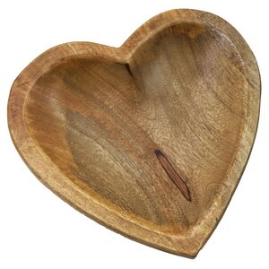Деревянная тарелка Сердце 25 см (Kaemingk, Нидерланды). Артикул: 1077401198