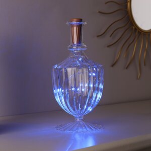 Гирлянда-пробка для бутылки Blue Lights 1 м, 10 синих LED ламп, на батарейках, IP20 (Serpantin, Россия). Артикул: 183-0189