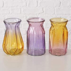 Набор стеклянных ваз Castelo Branco 15 см, 3 шт (Boltze, Германия). Артикул: 2033661-набор