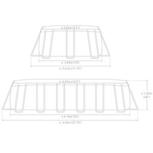Каркасный овальный бассейн 26798 Intex Prism Frame 610*305*122 см, картриджный фильтр, аксессуары INTEX фото 3