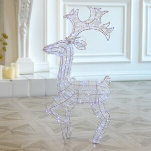 Светодиодный олень Нельсон 78 см, 120 холодных белых LED ламп, IP44 Winter Deco фото 3