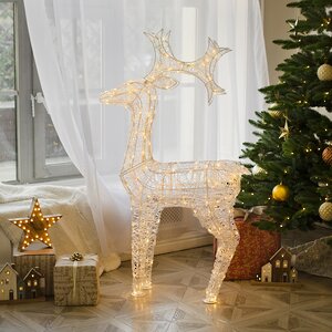 Светодиодный олень Арни 150 см, 220 теплых белых LED ламп, IP44 (Winter Deco, Россия). Артикул: 3060113
