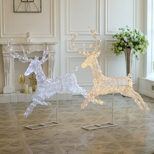 Светодиодный олень Зефир 155 см, 300 холодных белых LED ламп, IP44 Winter Deco фото 4