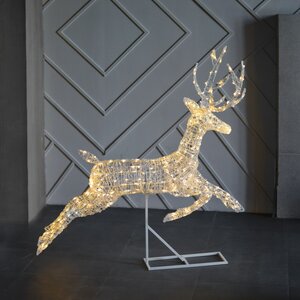 Светодиодный олень Зефир 155 см, 300 теплых белых LED ламп, IP44 Winter Deco фото 2